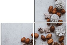 Winter Ingredients mosaic wall art 3 pieces 8×8″ PhotoSquared photo tiles